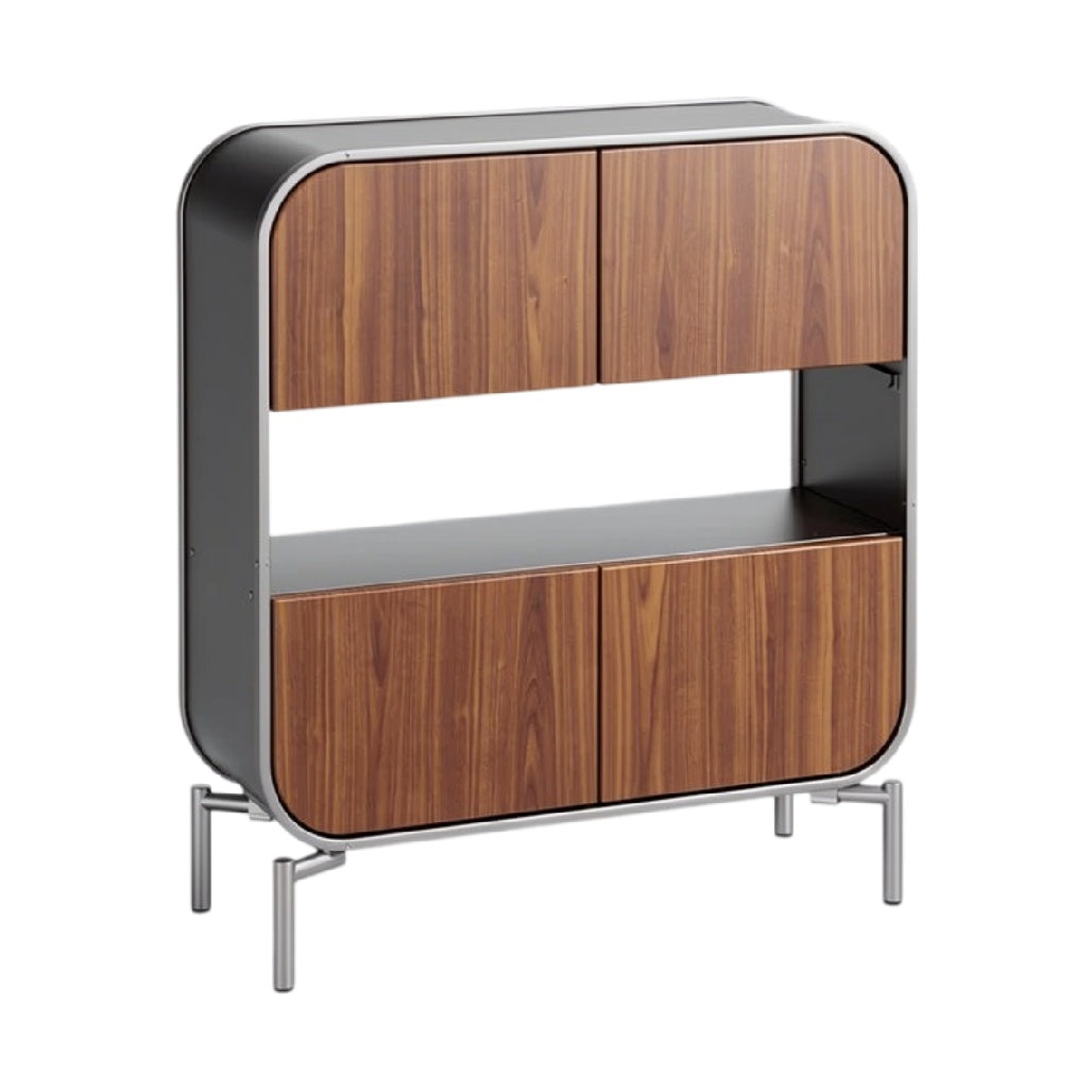 **Moderne Houten Dressoir met Metaalonderstel**