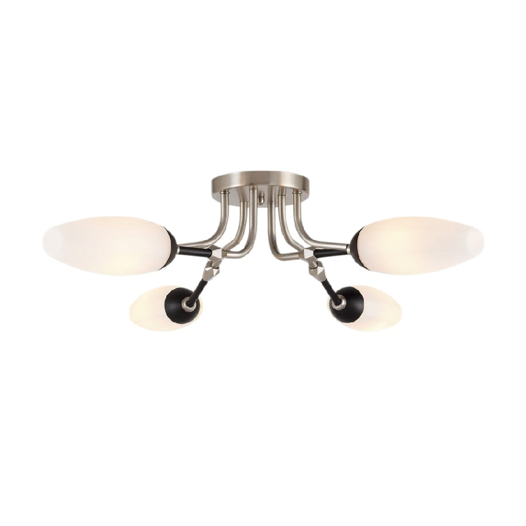 **Moderne plafondlamp met vier lichtbronnen en stijlvol ontwerp**