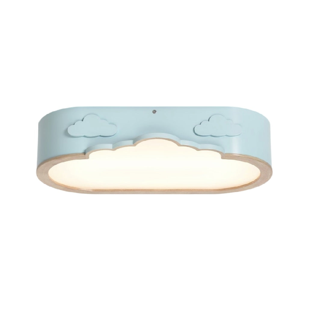**Technische titel in het Nederlands:** Lichtecloud plafondlamp met houten details