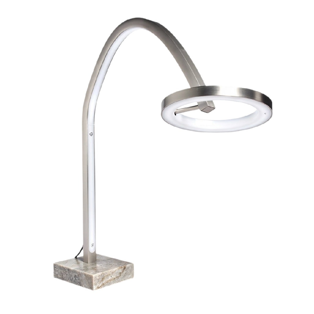 **Technische Titel in het Nederlands: Moderne Bureaulamp met Gaande Bogen en LED Verlichting**